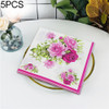 5 PCS Colorful Printed Napkin Facial Tissue, Random  Color Delivery