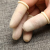 100 PCS Antistatic Antislip Durable Fingertips Latex Protective Gloves, Size: L, 2.8*6.5cm(Khaki)