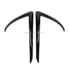 2 PCS Car Lamp Eyebrow Decorative Sticker Fog Lamp Frame for Tesla Model 3(Black)