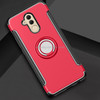 Magnetic 360 Degree Rotation Ring Holder Armor Protective Case for Huawei Mate 20 Lite (Red)