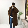 Mid-length Bread Clothing Thick Cotton Clothing (Color:Coffee Size:L)
