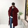 Mid-length Bread Clothing Thick Cotton Clothing (Color:Wine Red Size:L)