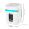10L Mini Refrigerator Car Home Dual-use Small Dormitory Refrigerator, CN Plug(White Blue)