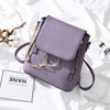 PU Leather Women Backapck Mini Women Shoulder Bags(Purple)