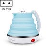 Portable Folding Silicone Intelligent Constant Temperature Travel Camping Electric Kettle, Power cord specification:EU Plug(Blue)
