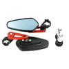 Electric Bike Motorcycle Modified Reversing Retro Rearview Handle Mirror All Aluminum Reflective Rearview Mirror(Red)