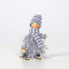 2 PCS Christmas Wool Tassel Ski Doll Accessories Scene Decoration(Gray)