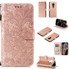 For Nokia 7.2 Lace Flower Horizontal Flip Leather Case with Holder & Card Slots & Wallet & Photo Frame(Rose Gold)