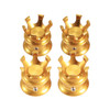 4 PCS / Set Motorcycle Modified Crown Engine Screw Decorative Cover For Harley 750 / 883 / 1200 / 72 / X48(Gold)