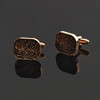 High-end men shirts Cufflinks collocation accessoriesgifts classic Mens Fashion Design carving(Gold)