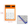 Ultra Slim Mini Transparent Solar Powered LCD Touch Screen 8 Digit Calculator(Orange)