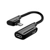 xwt-17-1 2.1A 2 in 1 8 Pin Male to 8 Pin Charging + 8 Pin Audio Female Interface Earphone Adapter, Support Listening to Music / Charging / Voice / Wire Control(Black)