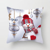 3 PCS Christmas  Peach Skin Sofa Pillowcase Cartoon Living Room Bedroom Pillowcase Without Pillow Core(Snowman 2)