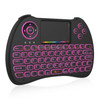 H9 2.4GHz Mini Wireless Air Mouse QWERTY Keyboard with Colorful Backlight & Touchpad for PC, TV(Black)