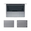 For MacBook Pro 13.3 inch A1708 (2016) (without Touch Bar) 4 in 1 Upper Cover Film + Bottom Cover Film + Full-support Film + Touchpad Film Laptop Body Protective Film Sticker(Space Gray)