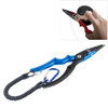 Aluminum Alloy Fishing Pliers Curved Handle Rod Clamp(Black and Blue)