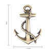 Ship Anchor Shape Car Auto Metal Free Stickers(Gold)