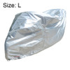 210D Oxford Cloth Motorcycle Electric Car Rainproof Dust-proof Cover, Size: L (Silver)