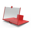 Pull-out Mobile Phone Screen Magnifier 3D Video Desktop Mobile Phone Holder, Size:12 inch(Red)