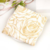 Colorful Printed Wedding Flower Banquet Napkins Placemats(Gold)