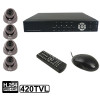 4-CH Embedded Digital Video Recorder Kit (1 / 3 Sharp CCD, 420TVL, 24 x IR LED, 6mm Lens, IR Distance: 25m, H.264 (8204EV+622A)