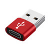 4 PCS USB-C / Type-C Female to USB 3.0 Male Aluminum Alloy Adapter, Support Charging & Transmission Data (Red)