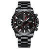 FNGEEN 5055 Men Waterproof Sports Fashion Stainless Steel Watch(Black Steel Black Surface)