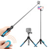Bluetooth Remote Control Integrated Tripod Selfie Stick for Sports Camera / 4-6 inch Phones, Size:19-93cm(Blue)