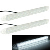 Car Waterproof White 2 x 12 LED DRL Daytime Running Lights, DC 12V