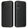 For Rakuten Hand Carbon Fiber Texture Magnetic Horizontal Flip TPU + PC + PU Leather Case with Card Slot(Black)