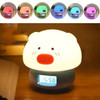 Colorful Color Changing Silicone Lamp USB Charging Creative Alarm Clock(Green)