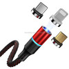 CAFELE 3 In 1 8 Pin + Micro USB + Type-C / USB-C Magneto Series Magnet Charging Data Cable, Length: 2m (Red)