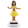 Solar Powered Bobble Head Dancing Toy Car Decoration Ornament Cute Hula Princess(Yellow)