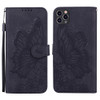 Retro Skin Feel Butterflies Embossing Horizontal Flip Leather Case with Holder & Card Slots & Wallet For iPhone 11 Pro Max(Black)