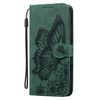 Retro Skin Feel Butterflies Embossing Horizontal Flip Leather Case with Holder & Card Slots & Wallet For iPhone 11 Pro Max(Green)