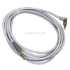 AV01 3.5mm Male to Male Elbow Audio Cable, Length: 2m (Silver Grey)