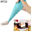 8 PCS/Set 6 Stainless Steel Nozzle Set DIY Cake Decorating Tools Silicone with EVA Cream Pastry Bag