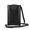 Braided Packing Simple High-end Mobile Phone Bag with Lanyard, Suitable for 6.7 inch Smartphones(Black)