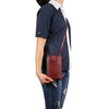 Braided Packing Simple High-end Mobile Phone Bag with Lanyard, Suitable for 6.7 inch Smartphones(Maroon)
