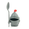 2 PCS Cartoon Knight Egg Cup Holder With Spoon Removable Warrior Egg Cup Holder