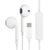 HAMTOD H11 Wired In Ear USB-C / Type-C Noise Cancelling Earphones with Line Control & Mic, Length: 1.2m(White)