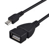 10cm USB 2.0 AF to Micro USB 5 Pin Male OTG Adapter Cable, for Galaxy S IV / i9500 / S III / i9300 /Note II / N7100 / i9220 / i9100 / i9082 / Nokia / LG / BlackBerry / HTC One X /Amazon Kindle / Sony Xperia etc.(Black)