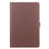 WY-1595A For Xiaomi Mi Pad 4 Plus / 10.1 inch 2018 Ultra-thin Carbon Fiber PU Leather Tablet PC Protective Cover with Multi-position Bracket Function(Brown)