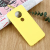 Solid Color Liquid Silicone Shockproof Full Coverage Case For Motorola Moto E5 & G6 Play(Yellow)