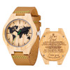 MUJUZE MU-1004 World Map Pattern Dial Lettering Wooden Watch(For Dad)