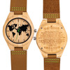 MUJUZE MU-1004 World Map Pattern Dial Lettering Wooden Watch(For Husband 2)