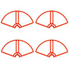 4 PCS Original Xiaomi Propeller Protective Cover Protectors for Xiaomi Mi Drone(Orange)