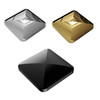 Desktop Kinetic Energy To Vent Stress Relief Fingertip Spinner Toy, Style: Zinc Alloy Quadrilateral Black