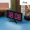 6615A LED Electronic Clock Smart Digital Table Clock(Pink)