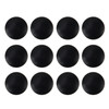 12 PCS Plastic Flat Head Screw Cap Cover Screw Cover Car Decoration Screw Nut Covers(Black)